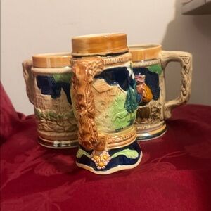 Ceramic Beer Steins Set